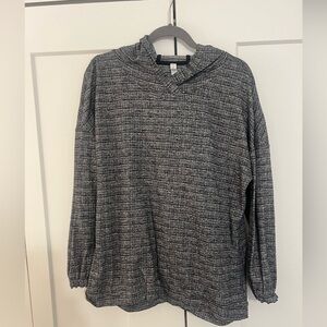 Lululemon athletic pull over hoodie jacket size 12, grey/black